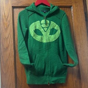 Women’s PJ Mask Hand Painted Gekko Hoodie Size Medium Halloween Costume